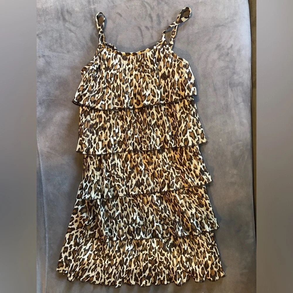Leopard Print Tiered Dress